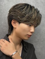 エルマーク メンズパーマ 心斎橋(L-MARK)&nbsp;シャドウパーマ/波巻きパーマ/メンズ/センターパート/眉毛