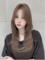 レア 新越谷(LEA) 韓国風ロングレイヤー × ショコラブラウン