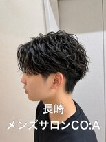 コア(CO:A) フェザーパーマ メンズサロン ショート カット 韓国 長崎
