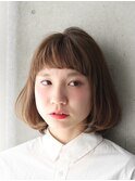 アンニュイカール／眉上バング／ワンカールボブ