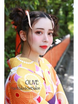 オリーブ(OLIVE) ふんわりお団子☆【ヘアセット&袴着物/大阪心斎橋】