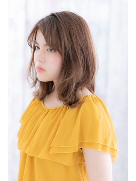 ミック ヘアアンドビューティー 大山店(miq  Hair&Beauty) ルーズ感が色っぽい＊センターパートの無造作セミディa