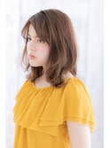 ルーズ感が色っぽい*センターパートの無造作セミディa