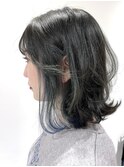 小顔くびれボブ×抜け感アッシュグレー20代30代ヘアスタイル