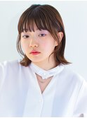 大人かわいい耳かけショート/外ハネボブ/ぱっつん前髪