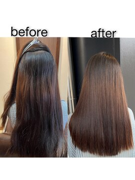 シオ ヘアー デザイン(Sio. hair design) 縮毛矯正ビフォーアフター