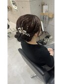 キラキラシニヨン/心斎橋ヘアセット
