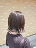 カット＋リタッチカラー＋3step髪質改善ハホニコトリートメント