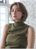 ☆オリーブグレーココアベージュ小顔クラゲヘアー/黒髪/髪質改善