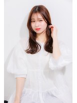 リノナ(Linona)&nbsp;やわらかミディアムワンカールパーマカーキグレージュ前髪錦糸町