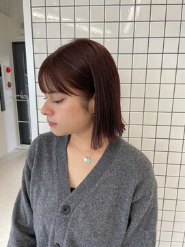 ヌーヴェル(nouvelle) 切りっぱなしBob×cherry red