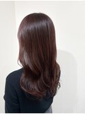 ピンクブラウン　×  38mmコテ巻き