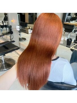 ヘアサロンガリカアオヤマ(hair salon Gallica aoyama) 艶感たっぷり暖色系カラー/オレンジブラウン