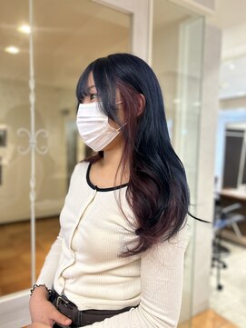 シエル 難波店(CIEL) 【ネイビー×ピンク】#ブリーチ#Kotona