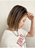 横浜／髪質改善／白髪ぼかしハイライト／バレイヤージュ脱白髪め