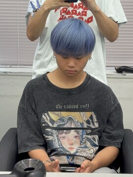 ペレ 渋谷(PELE) MEN’S HAIR/ブルーブラック/フェザーパーマ/渋谷