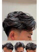 ヘアモードキクチ 日本橋室町店 日本橋 室町 メンズ フェザーパーマ テーパーフェード