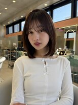 ロンドルーチェ 心斎橋(Lond luce)&nbsp;ダークアッシュ/ミディアムレイヤーカット［髪質改善/縮毛矯正］