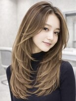 アンベル(ANBEL)&nbsp;ハイライトカラー/ミルクティーベージュ/レイヤーカット