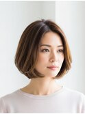 川越/ショート/ボブ/ハイライト/白髪ぼかし/白髪染め