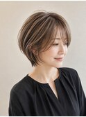 ハイライトショートヘア