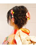 編み込みUPスタイル