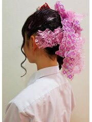 体育祭ヘアセット☆彡