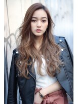 クーエフー(coo et fuu)&nbsp;【表参道】かきあげバングのフェザーロングをカジュアルに♪藤2