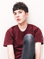 フジヤマ バーバー ショップ(FUJIYAMA BARBER SHOP)&nbsp;クロップ風 ソフトツーブロック  くせ毛風パーマ