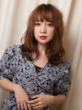 ヘアーラニッシュ 柏の葉キャンパス店(hair Lanish) ミディアムひし形シエットパーマ