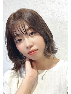 オアグッド(or good) 韓国風ボブ シースルーバング アッシュブラウン