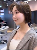 韓国　韓国ボブ　ウルフカット　レイヤーカット　顔周り