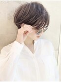 前髪あり耳掛け丸みくびれショートボブ20代30代40代50代(蘭)