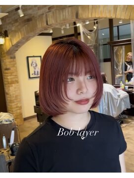 リーヘア(Ly hair) ボブレイヤー　オレンジカラー♪