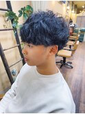 ツイストスパイラルマッシュパーマ/刈り上げマッシュショート
