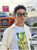 スパイキーショート ブリーチカラー 刈り上げツーブロック 眉毛