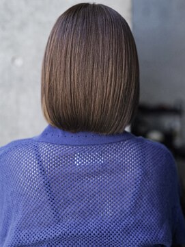 エインアンリー 表参道(AIN.ANLY.) ◯耳かけボブパーマオリーブベージュボブウェーブミディアム小顔