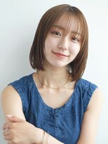 トリッカ シブヤ(TRICCA SHIBUYA)&nbsp;ミディアムボブ/ 顔まわりレイヤー/ ベージュカラー