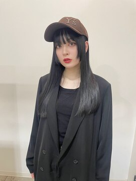 エダメ(EDAME) 黒髪美髪ロング/顔まわりレイヤー/艶髪