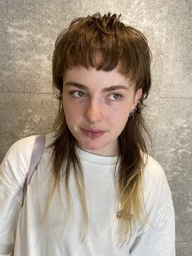 ピークアブー 原宿ハラカド(PEEK-A-BOO) 海外風レイヤーロングミディアムハッシュカットマッシュウルフ