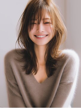 ラベストクズハ(LOVEST KUZUHA) フェイスレイヤー/大人ボブ/韓国風ヘア/くびれボブ/大人ベージュ