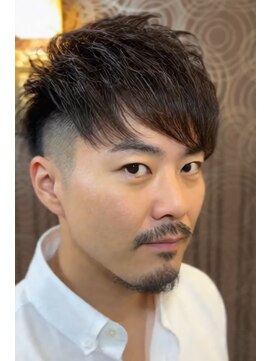 ヘアアート ル シエル(Hairart Le ciel) アップバング×フェードショート