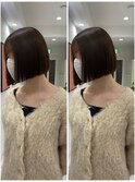 【RURI】10代20代/切りっぱなしボブ/グレージュ/福岡天神