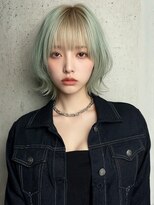 ローレンアンドパレード 並木坂店(Lauren&Parade) ペールグリーン ミントグリーン 外ハネ ハイトーン ケアブリーチ