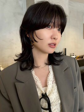 フィルムス 銀座(FILMS) オリーブベージュ/レイヤーカット/顔周りレイヤー/シースルー