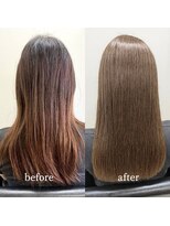 エルプラスヘアー 平尾店(L+hair)&nbsp;髪質改善カラーアッシュベージュ艶感ストレート