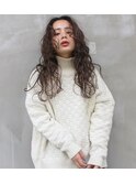 SUSAKI ホワイトグレージュ×フリンジウェーブ