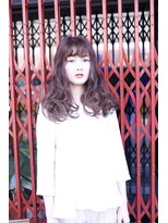 ヌーム 塚本店(NOOM) 切りっぱなしボブエレガントラフウェーブアッシュグラデーション