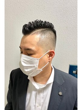 エヌドットバーバー ヒロオ(N.BARBER HIROO) フェードカット＜ハードパート＞アイロンパーマ＜濡れパン＞