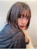 抜け感の『束感』と『シースルーバング』がいい【ぱつっとボブ】